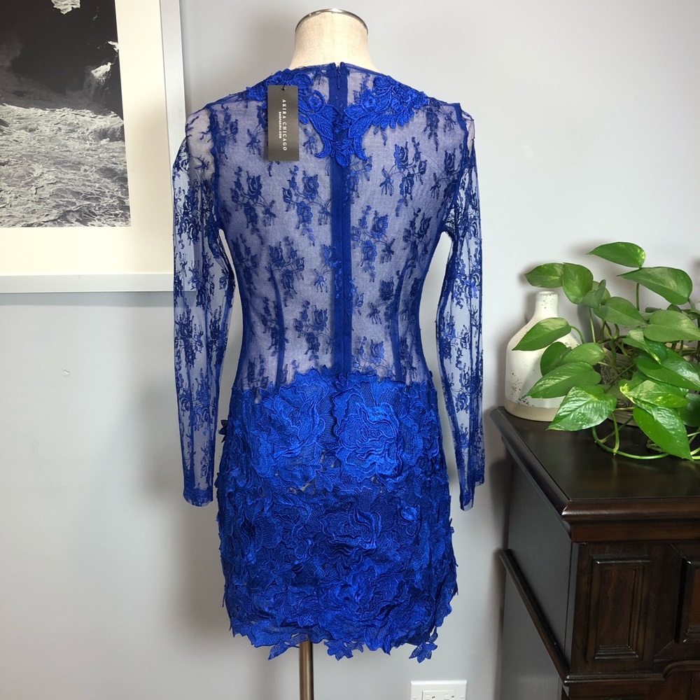 AKIRA Blue Lace Mini Dress - Picture 11 of 14